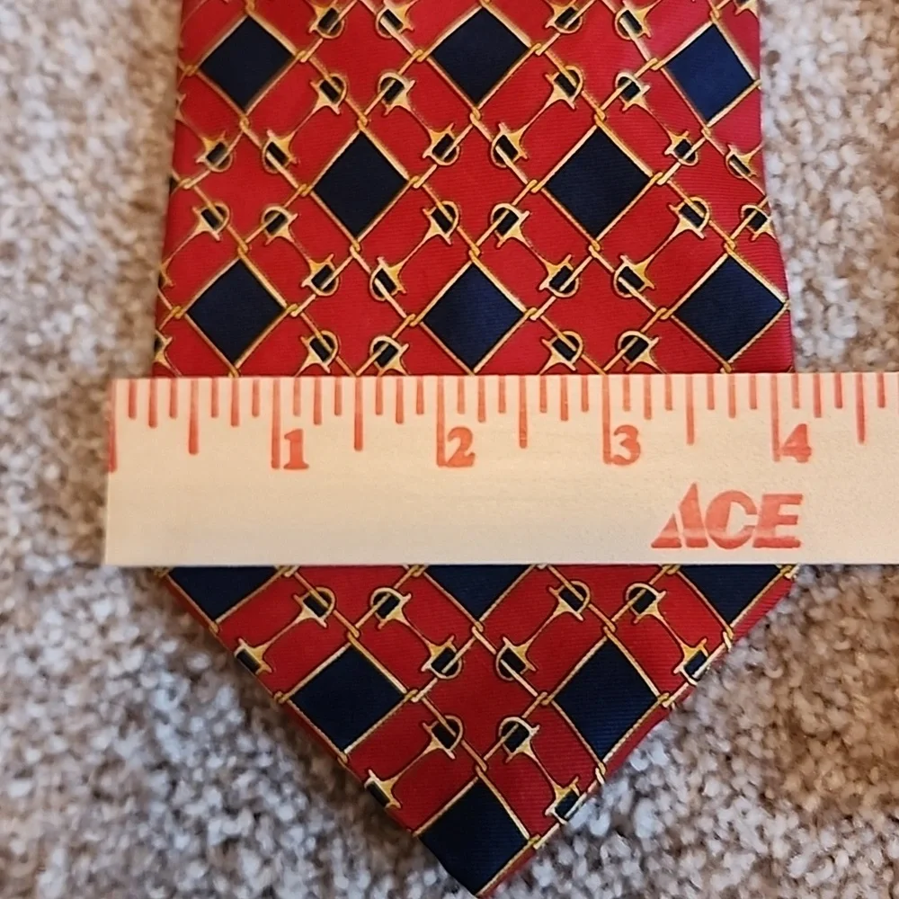 Gucci Tie Red, Blue And Gold,‎ Authenticated